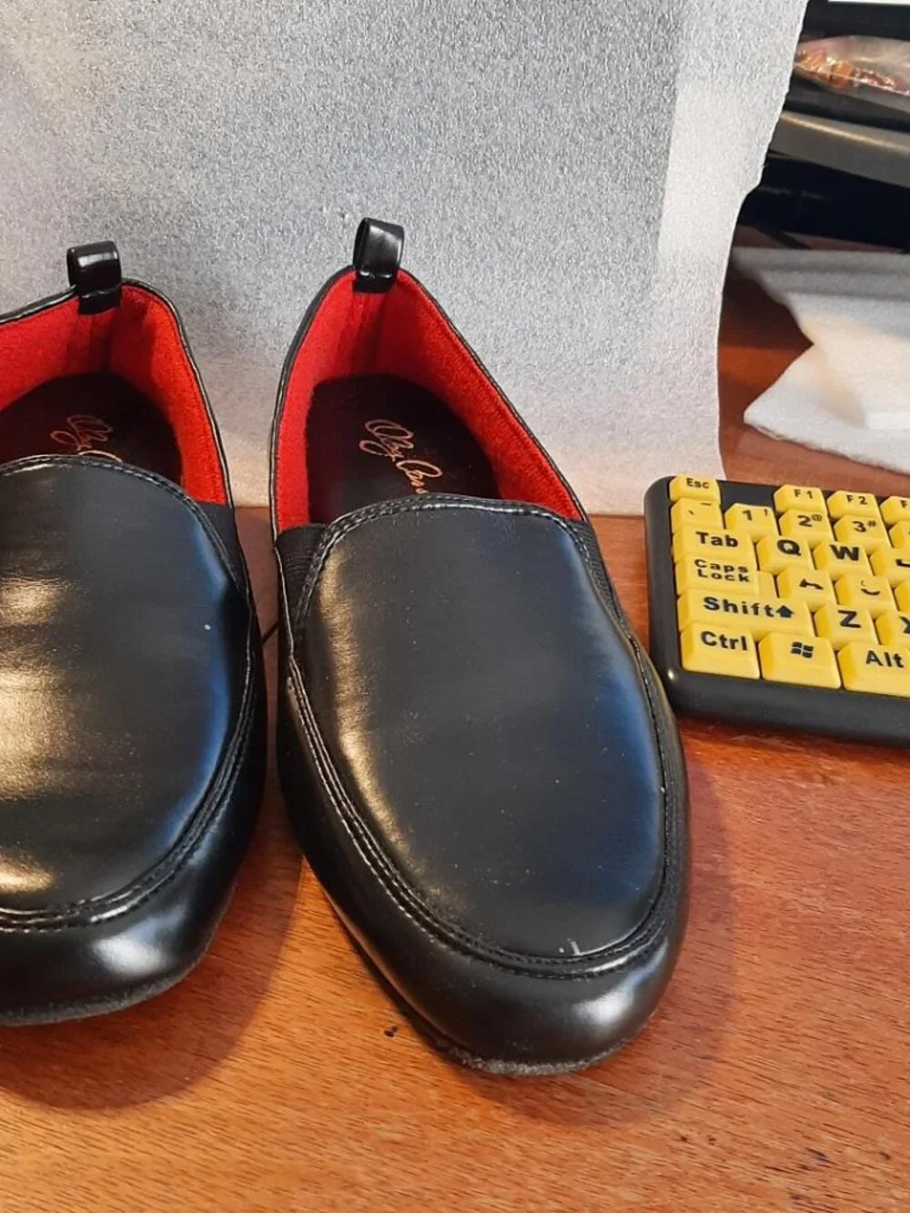 Vintage Oleg Cassini Slip On Loafers Black Size 10 M